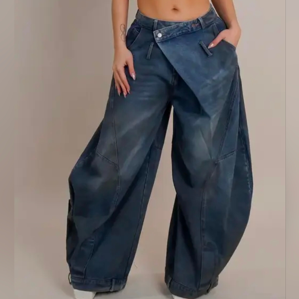 NWT Fancy Jeans Dirty Denim Crossover Jeans